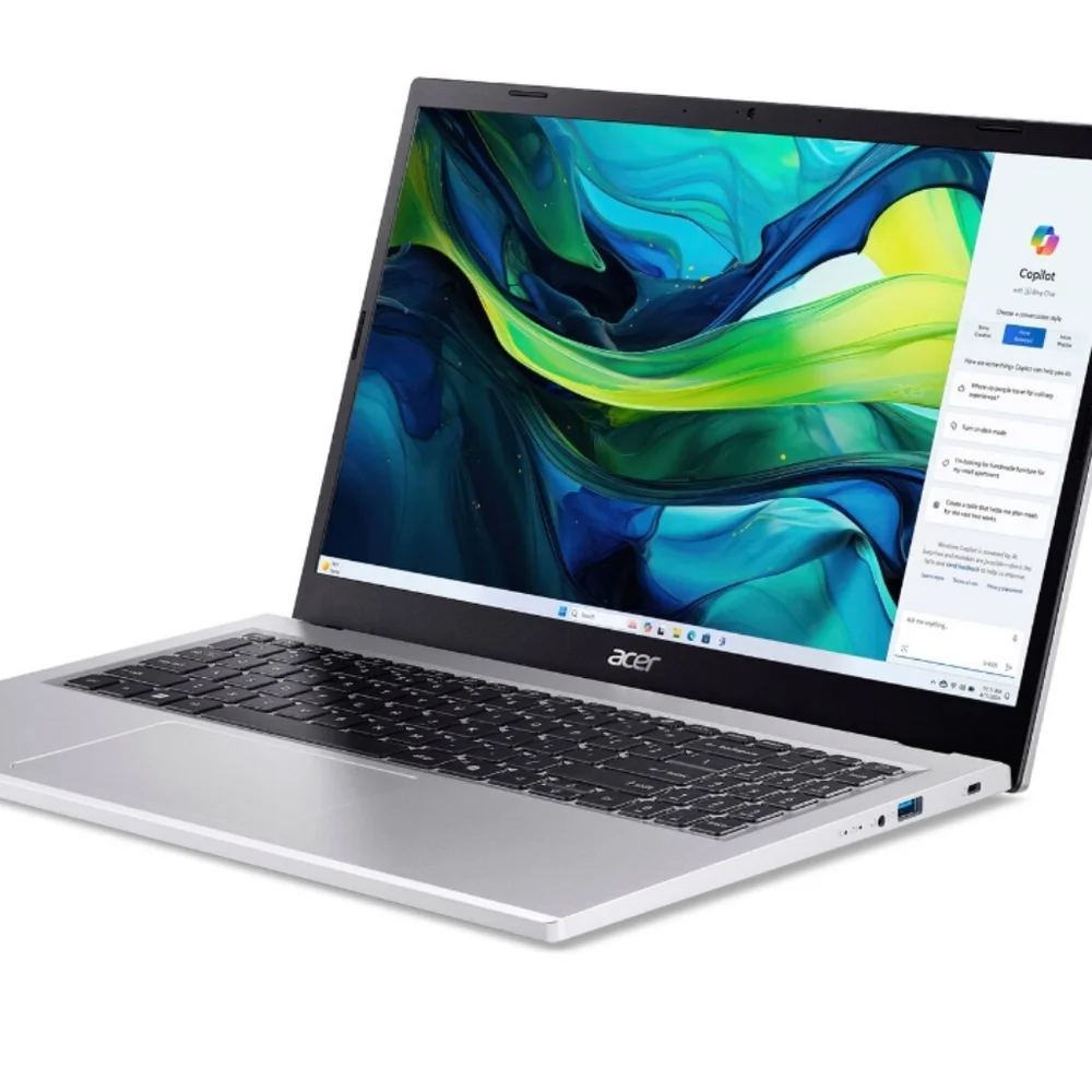 Acer 5 2024 New 15.6 Silver and Black Laptop Used 2 Times Windows HD 5star